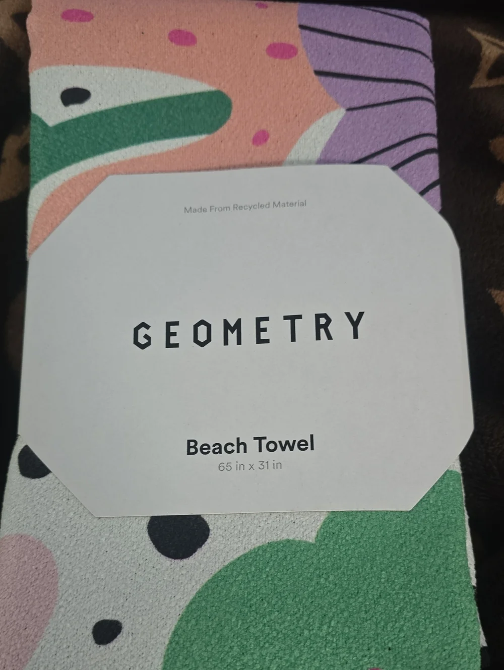 Marina Solodka Abstract Botanicals Beach Towel - NWT
